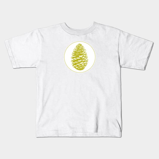 Pinecone - Yellow Kids T-Shirt by adamkenney